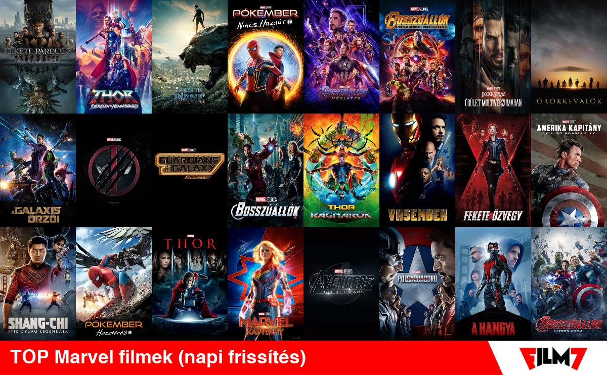 TOP Marvel filmek (napi frissítés)